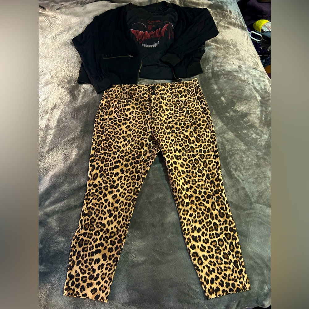 Leopard Ponte Skinny Trouser